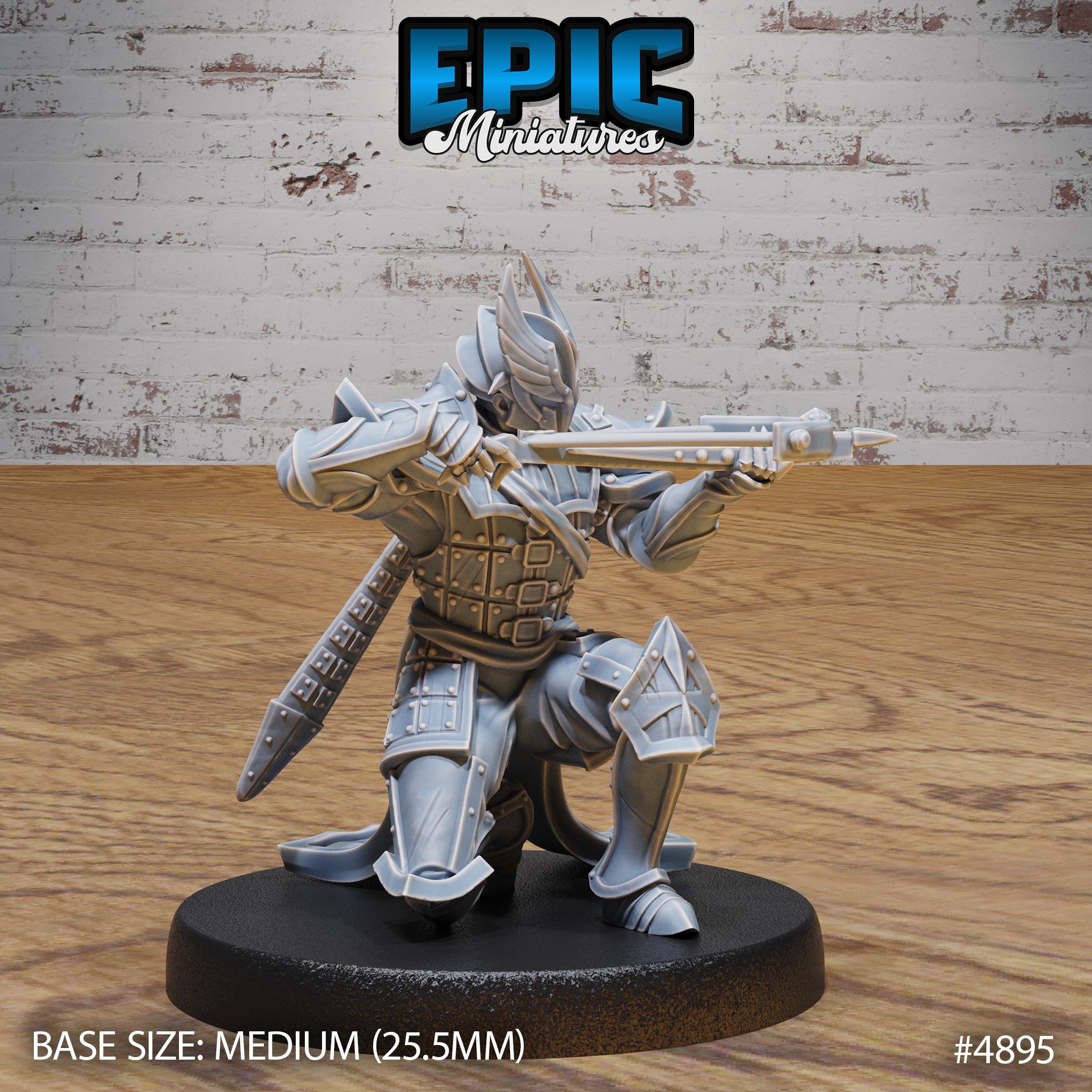 Platinum Paladin Crossbow / Human Knight / Armored Warrior / Dragonslayer / Humanoid Hero / Drake Beast Tamer / Legendary Creature Hunter / Monster Fighter / Sword Master / Heroic Guard / Draconic Army
